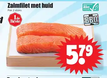 Dirk Zalmfilet met huid aanbieding