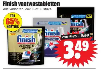 Dirk Finish vaatwastabletten Zak 15 of 18 stuks. aanbieding