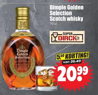 Dirk Dimple Golden Selection Scotch whisky 70 cl aanbieding