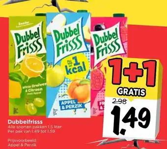 Vomar Voordeelmarkt Dubbelfrisss 2*1.5L aanbieding