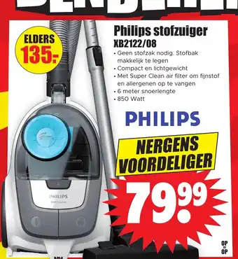 Dirk Philips stofzuiger XB2122/08 aanbieding