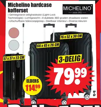 Dirk Michelino hardcase kofferset aanbieding