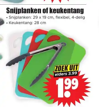 Dirk Snijplanken of keukentang aanbieding