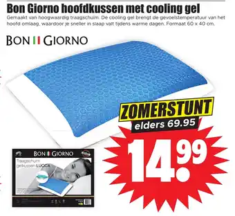 Dirk Bon Giorno hoofdkussen met cooling gel aanbieding