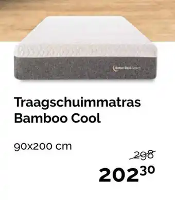 Beter Bed Beter Bed Select Traagschuimmatras Bamboo Cool 90*200cm aanbieding