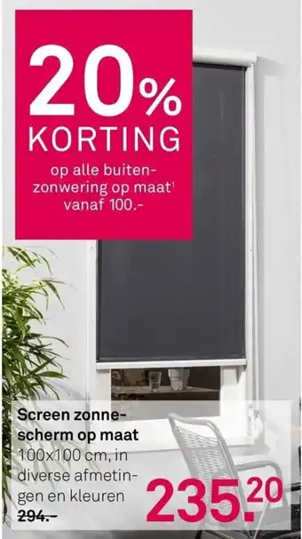 Karwei Screen zonne-scherm op maat 100x100 cm aanbieding