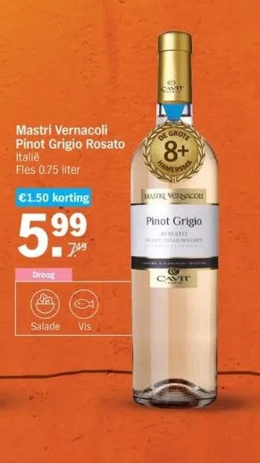 Albert Heijn Mastri vernacoli pinot grigio rosato aanbieding