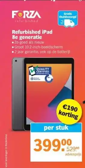 Albert Heijn Refurbished ipad 8e generatie aanbieding