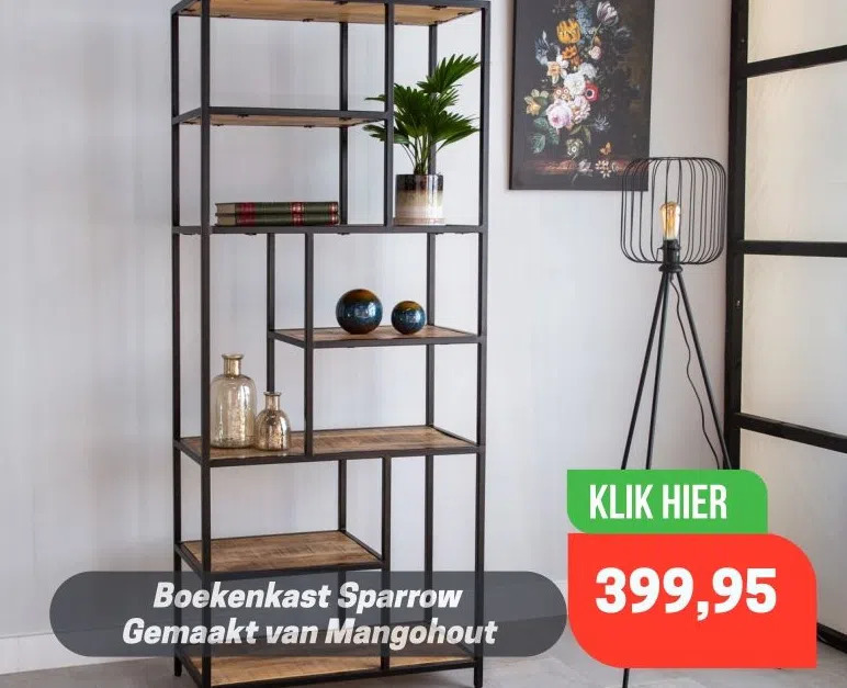 Dimehouse Boekenkast sparrow aanbieding