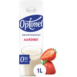 Jumbo Optimel drinkyoghurt aardbei 0% vet 1l aanbieding