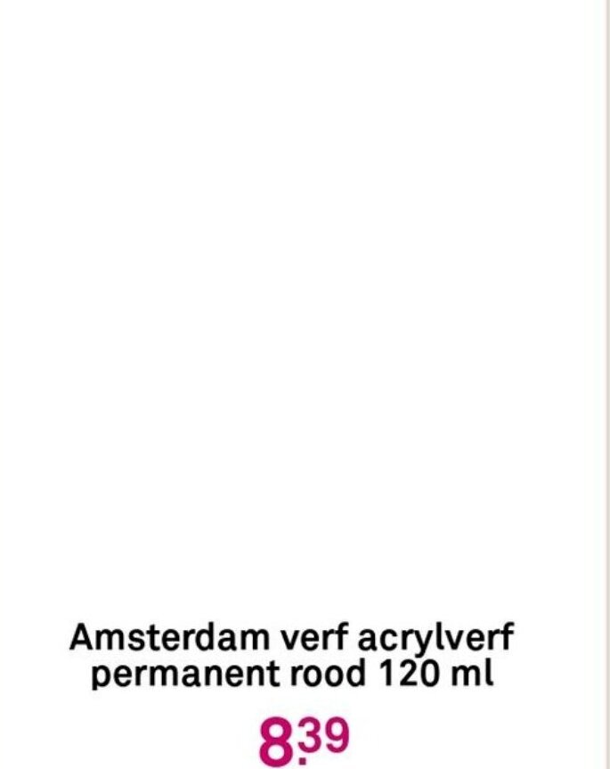 Karwei Amsterdam verf acrylverf permanent rood 120 ml aanbieding