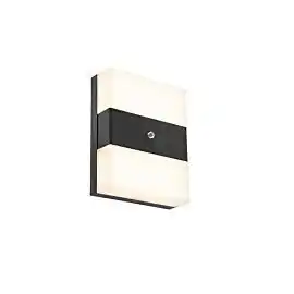 Lampenlicht.nl Buitenwandlamp zwart ip44 incl. led met licht-donker sensor - dualy aanbieding