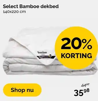 Beter Bed select Bamboe dekbed 140*220cm aanbieding