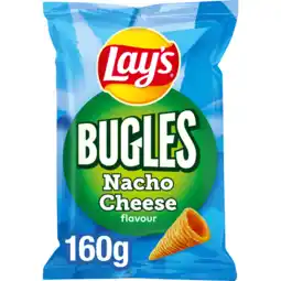 Jumbo Lay's bugles nacho cheese chips 160g aanbieding