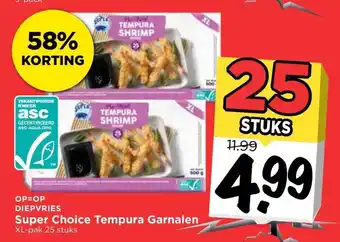 Vomar Voordeelmarkt Super Choice Tempura Garnalen 25st aanbieding