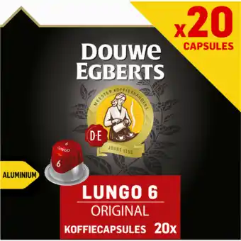 Jumbo Douwe egberts lungo original koffiecups voordeelpak 20 stuks aanbieding