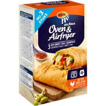 Jumbo Mora oven & airfryer kip sweet chili loempia's 3 x 100g aanbieding