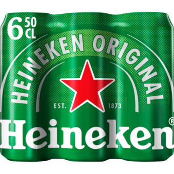 Jumbo Heineken premium pilsener bier blik 6 x 50cl aanbieding