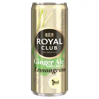 Jumbo Royal club ginger ale with a hint of lemongrass zonder suiker blik 250ml aanbieding