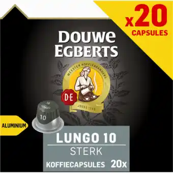Jumbo Douwe egberts lungo sterk koffiecups voordeelpak 20 stuks aanbieding