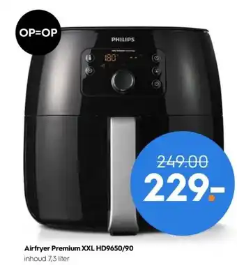 Blokker Airfryer premium xxl hd9650/90 aanbieding