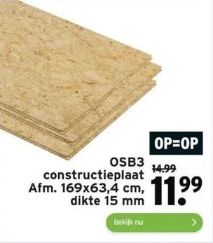 GAMMA Osb3 constructieplaat aanbieding