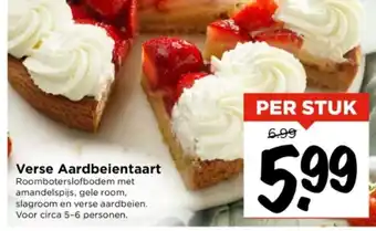 Vomar Voordeelmarkt Verse Aardbeientaart aanbieding