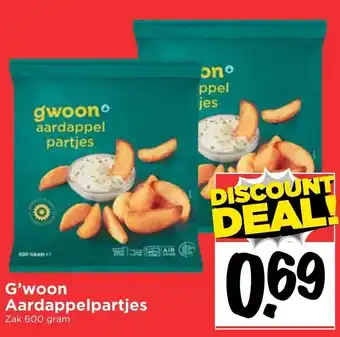 Vomar Voordeelmarkt G'woon Aardappelpartjes 600g aanbieding