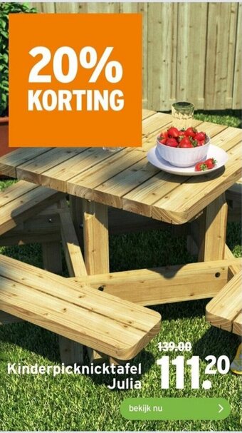 GAMMA Kinderpicknicktafel Julia aanbieding