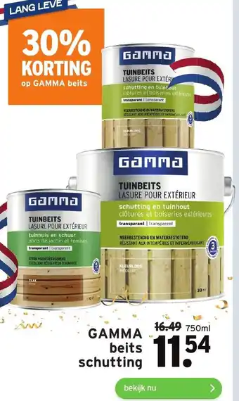 GAMMA Gamma beits schutting aanbieding