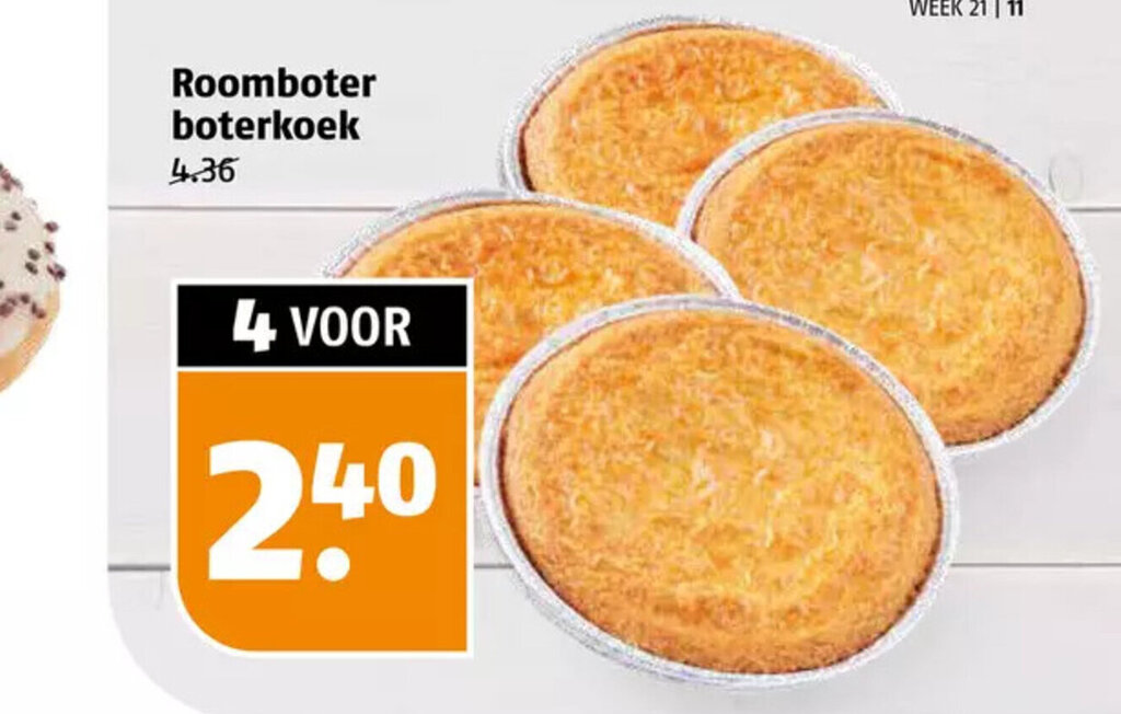Roomboter boterkoek aanbieding bij Poiesz