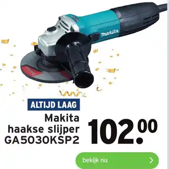 GAMMA Makita haakse slijper ga5030ksp2 aanbieding