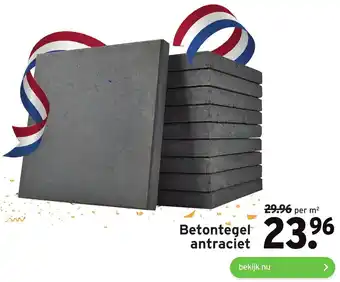 GAMMA Betontegel antraciet aanbieding