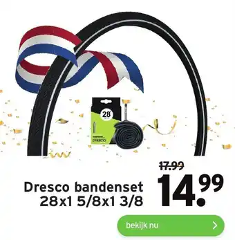 GAMMA Dresco bandenset 28x1 5/8x1 3/8 aanbieding