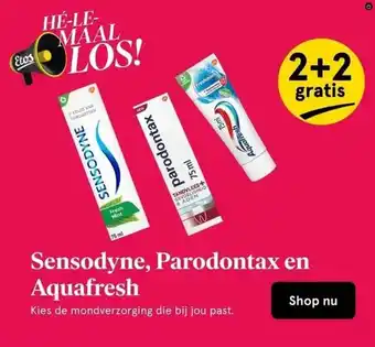 Etos Sensodyne, parodontax en aquafresh aanbieding