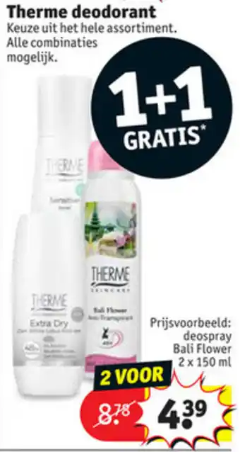 Kruidvat Therme deodorant aanbieding