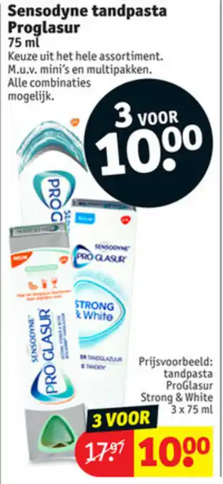 Kruidvat Sensodyne tandpasta Proglasur 75ml aanbieding