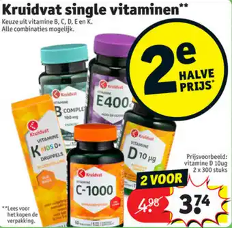 Kruidvat Kruidvat single vitaminen aanbieding