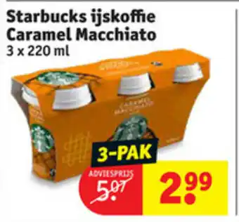 Kruidvat Starbucks ijskoffie Caramel Macchiato aanbieding