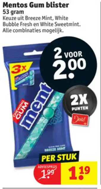 Kruidvat Mentos Gum blister aanbieding