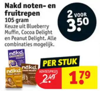 Kruidvat Nakd noten- en fruitrepen aanbieding