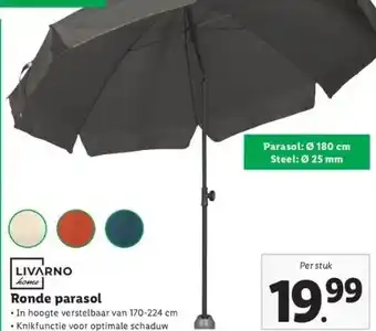 Lidl Ronde parasol aanbieding