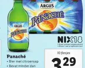 Lidl Panaché bier met citroensap aanbieding