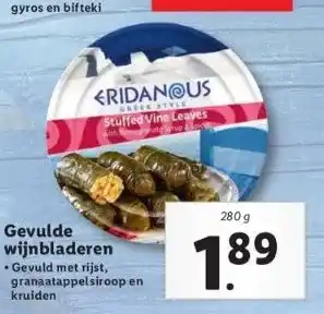 Lidl Gevulde wijnbladeren aanbieding