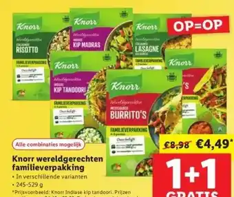 Lidl Knorr wereldgerechten en familieverpakking aanbieding