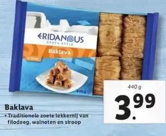 Lidl Baklava aanbieding