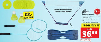 Lidl Crivit badmintonset aanbieding