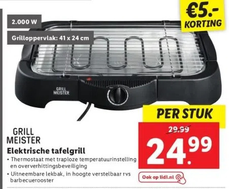 Lidl Elektrische tafelgrill aanbieding