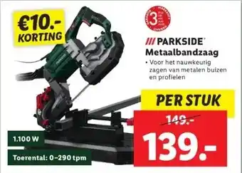 Lidl Iii parkside metaalbandzaag aanbieding