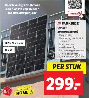 Lidl Smart zonnepaneel aanbieding